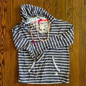 Blue and white stripped hoodie